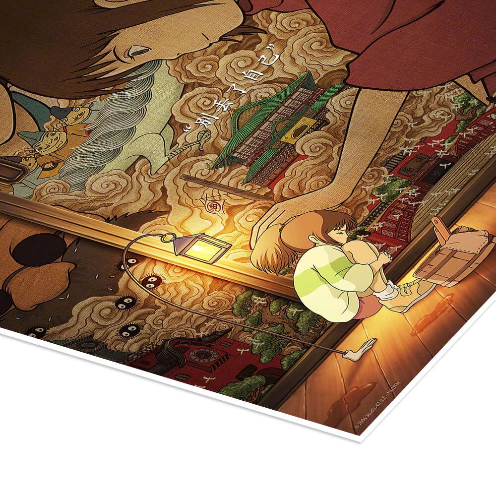 Echoes of the Bathhouse: A Vintage Anime Movie Wall Art for Film Lovers