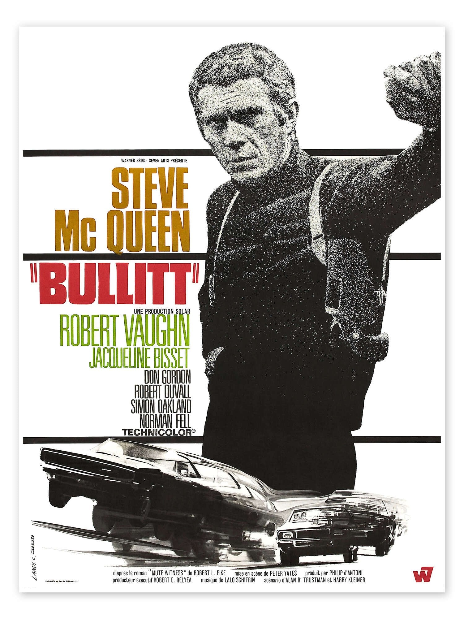Bullitt: An Iconic Minimalist Steve McQueen Movie Poster Wall Art