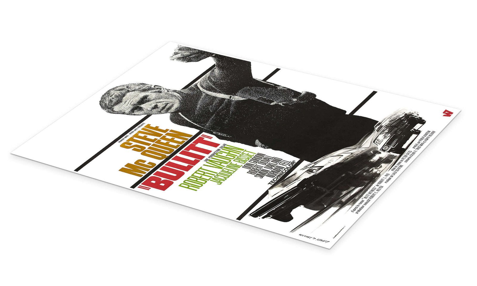 Bullitt: An Iconic Minimalist Steve McQueen Movie Poster Wall Art