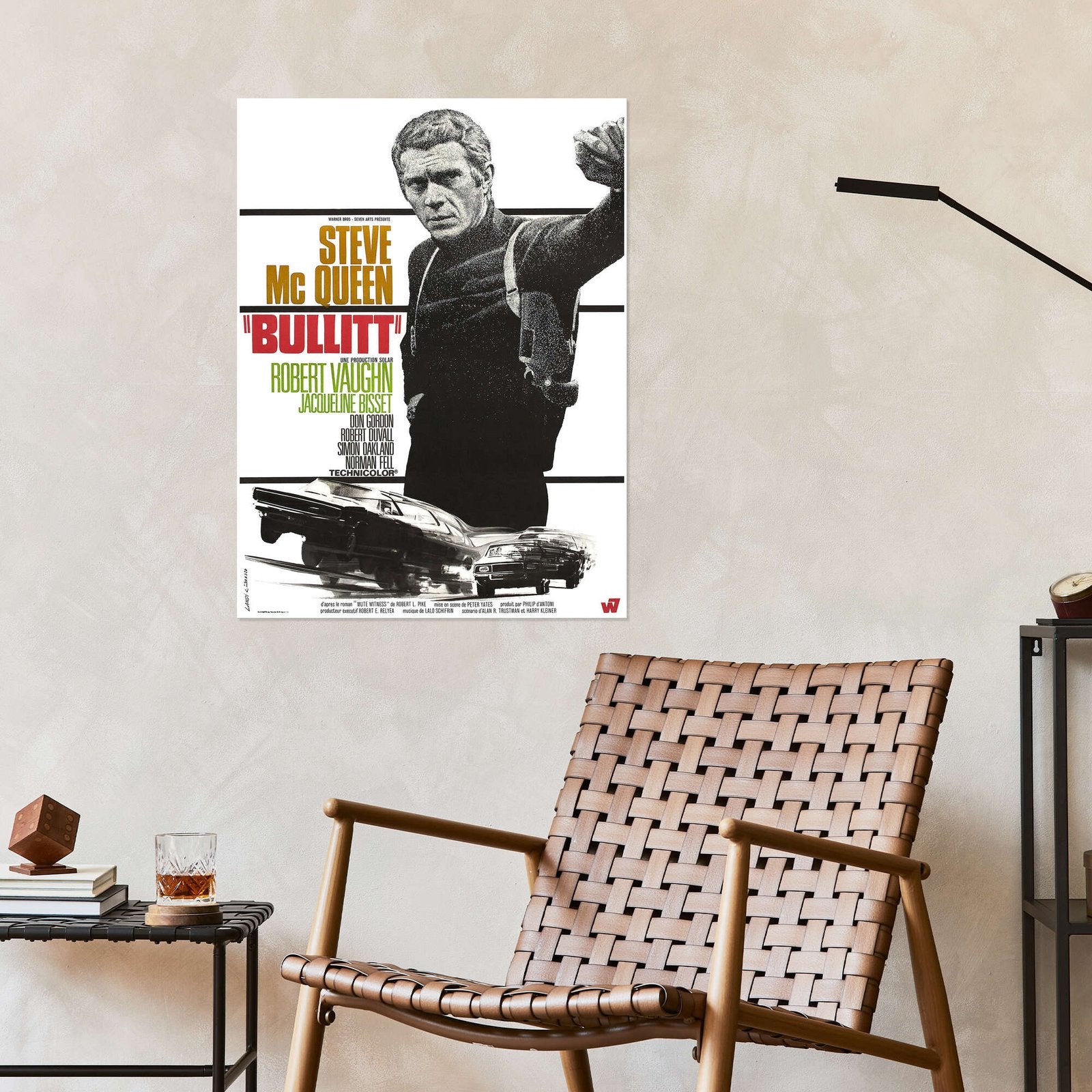 Bullitt: An Iconic Minimalist Steve McQueen Movie Poster Wall Art