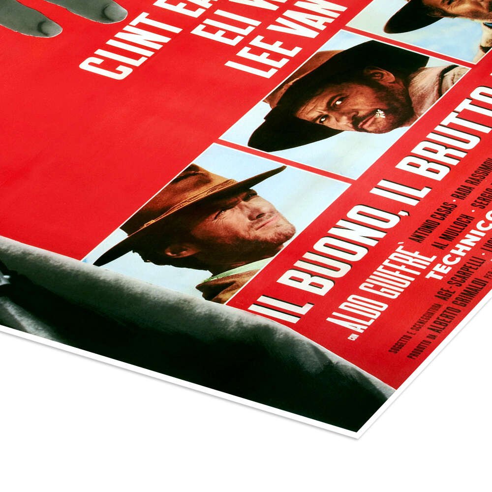 The Good, the Bad and the Ugly: An Iconic Vintage Western Movie Poster