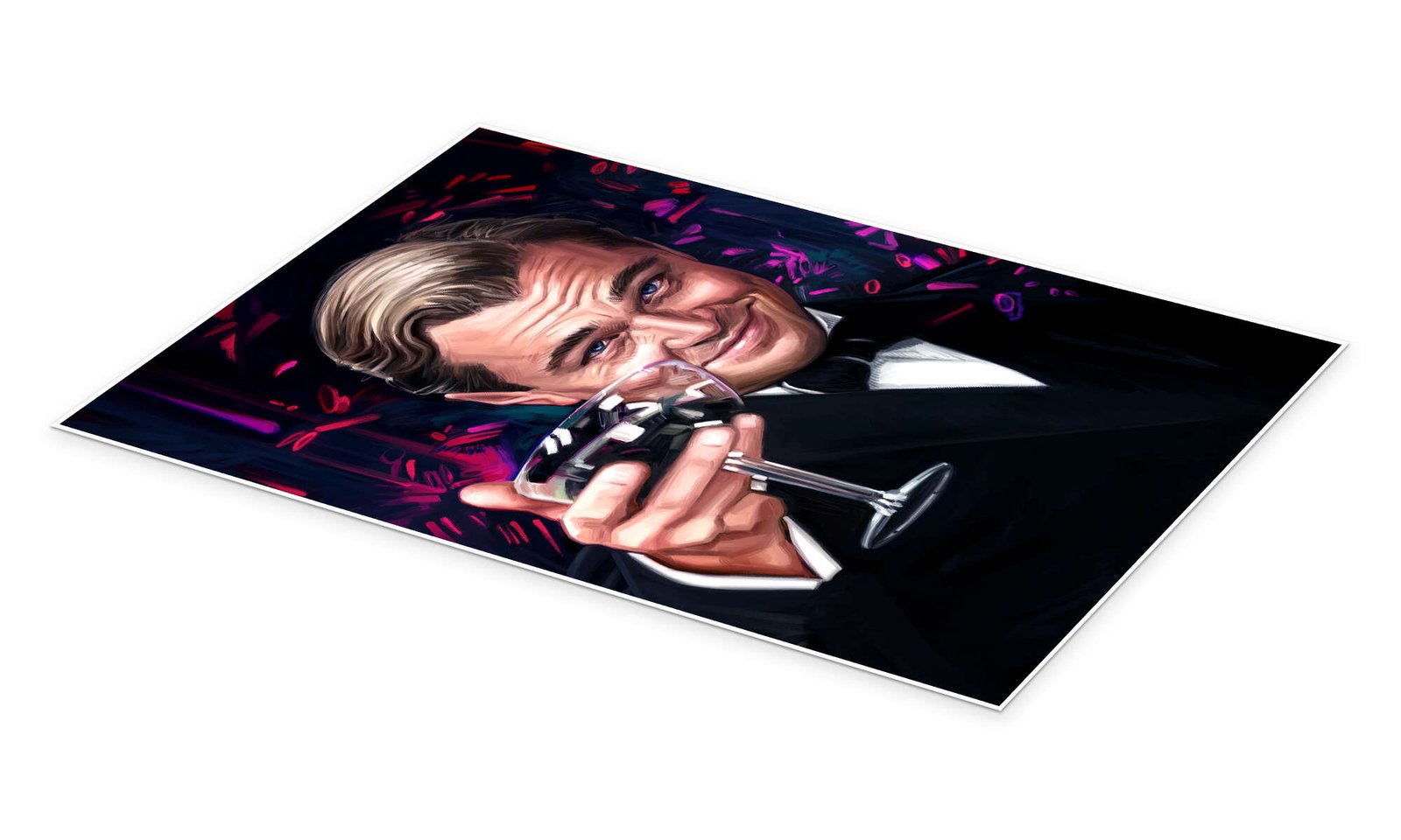 The Gatsby Toast: An Iconic Leonardo DiCaprio Pop Art Movie Wall Art
