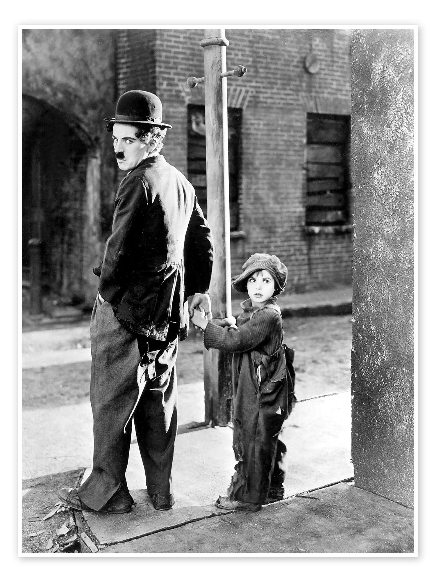The Kid: An Iconic Vintage Charlie Chaplin Movie Wall Art Print