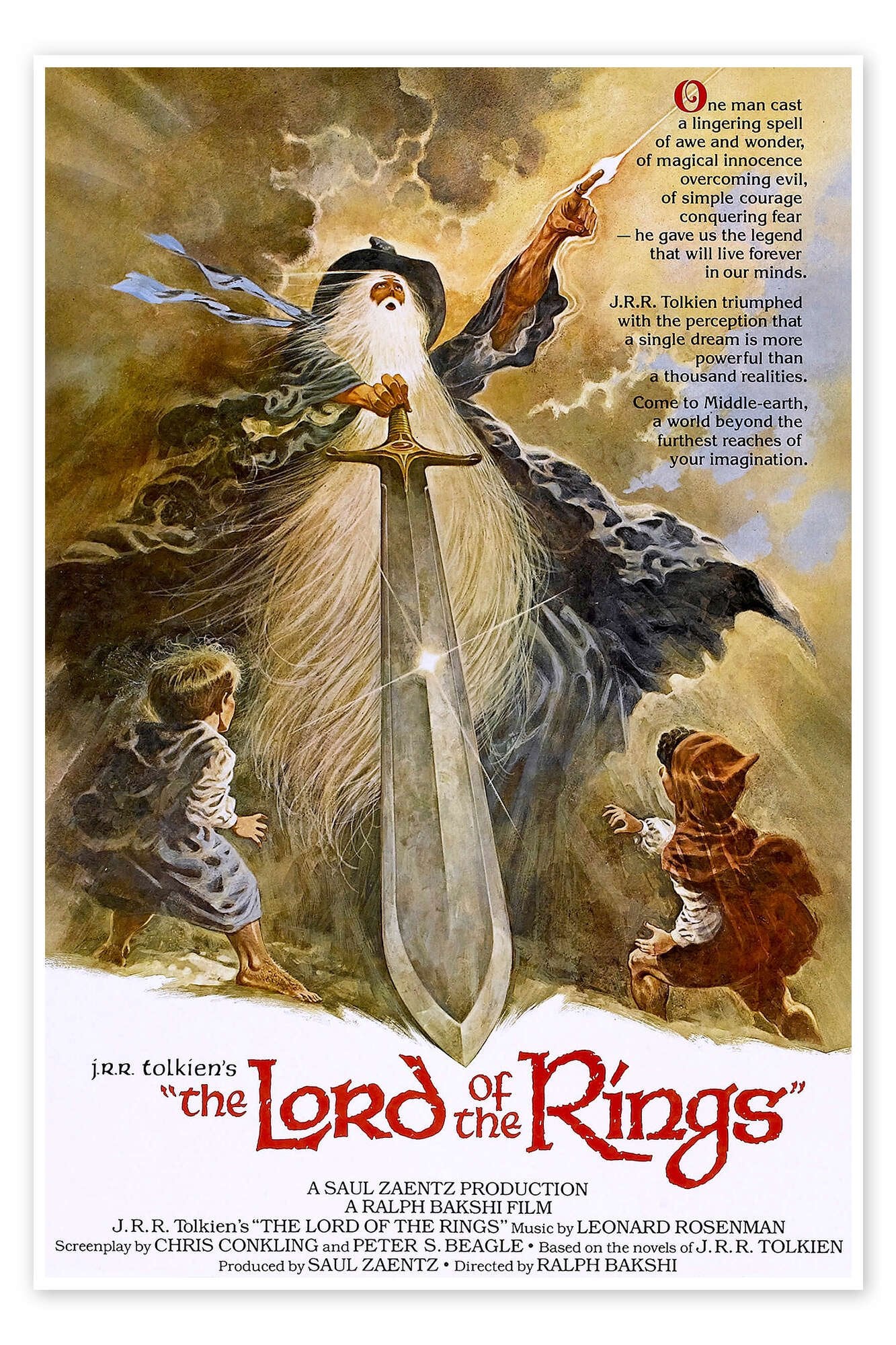 The Lord of the Rings: An Iconic Vintage Animated Movie Poster