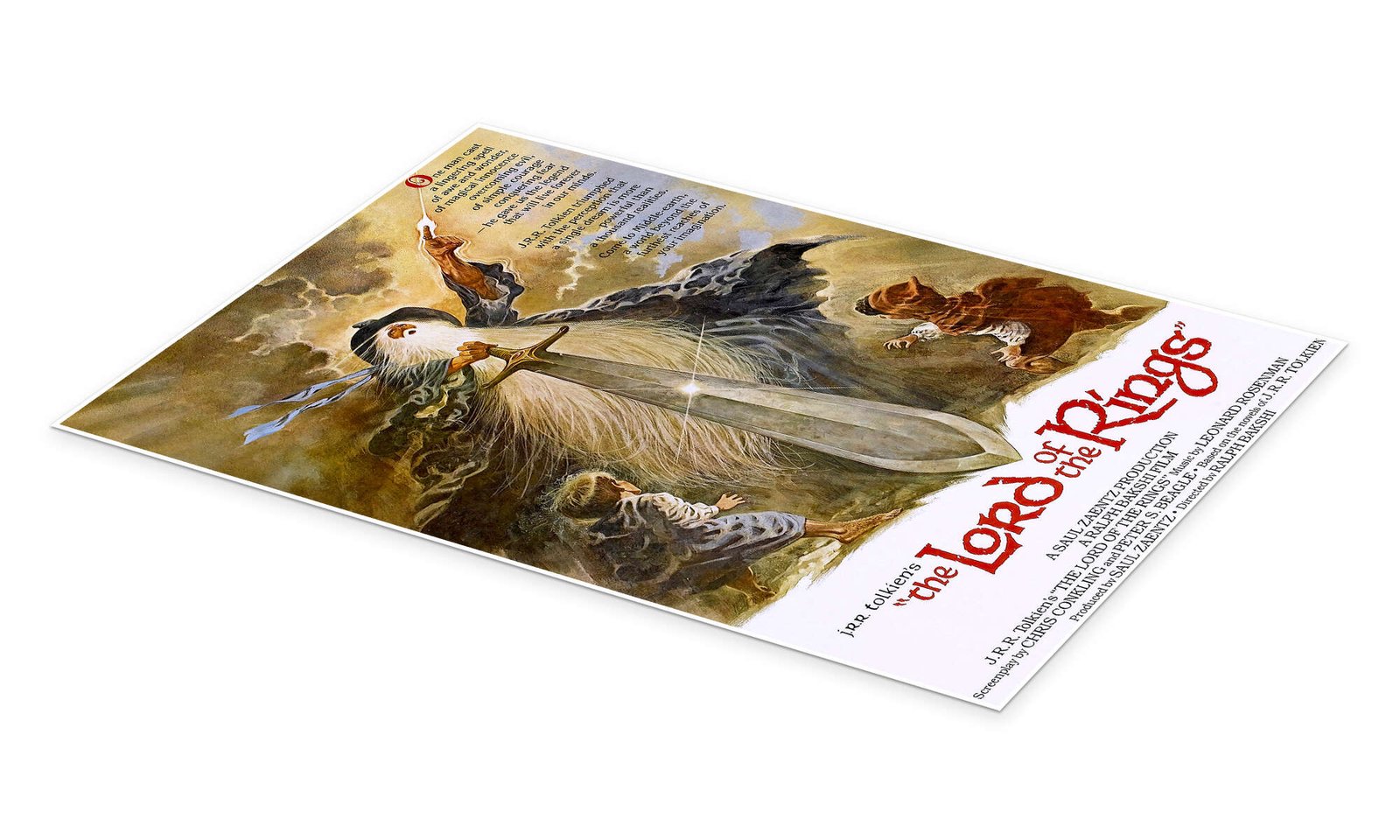 The Lord of the Rings: An Iconic Vintage Animated Movie Poster