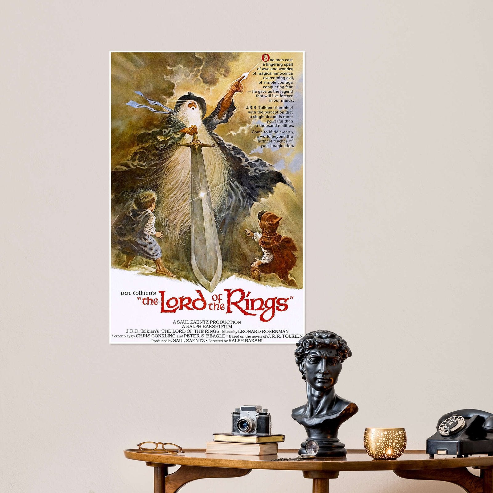 The Lord of the Rings: An Iconic Vintage Animated Movie Poster