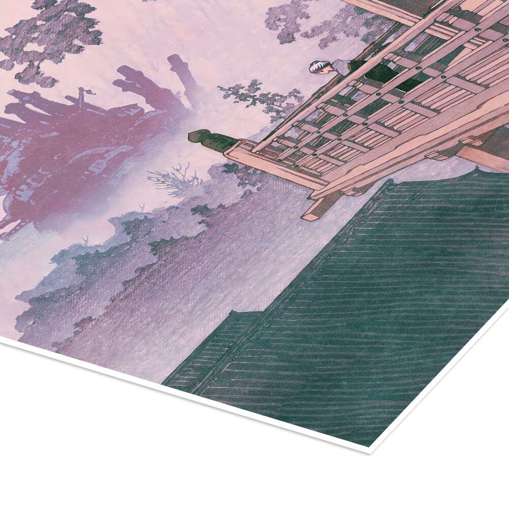 Howl's Moving Castle: A Ukiyo-e Style Vintage Ghibli Wall Art