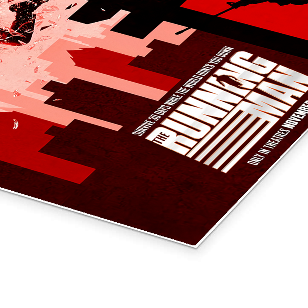 Nowhere to Hide: A Modern Running Man Movie Wall Art