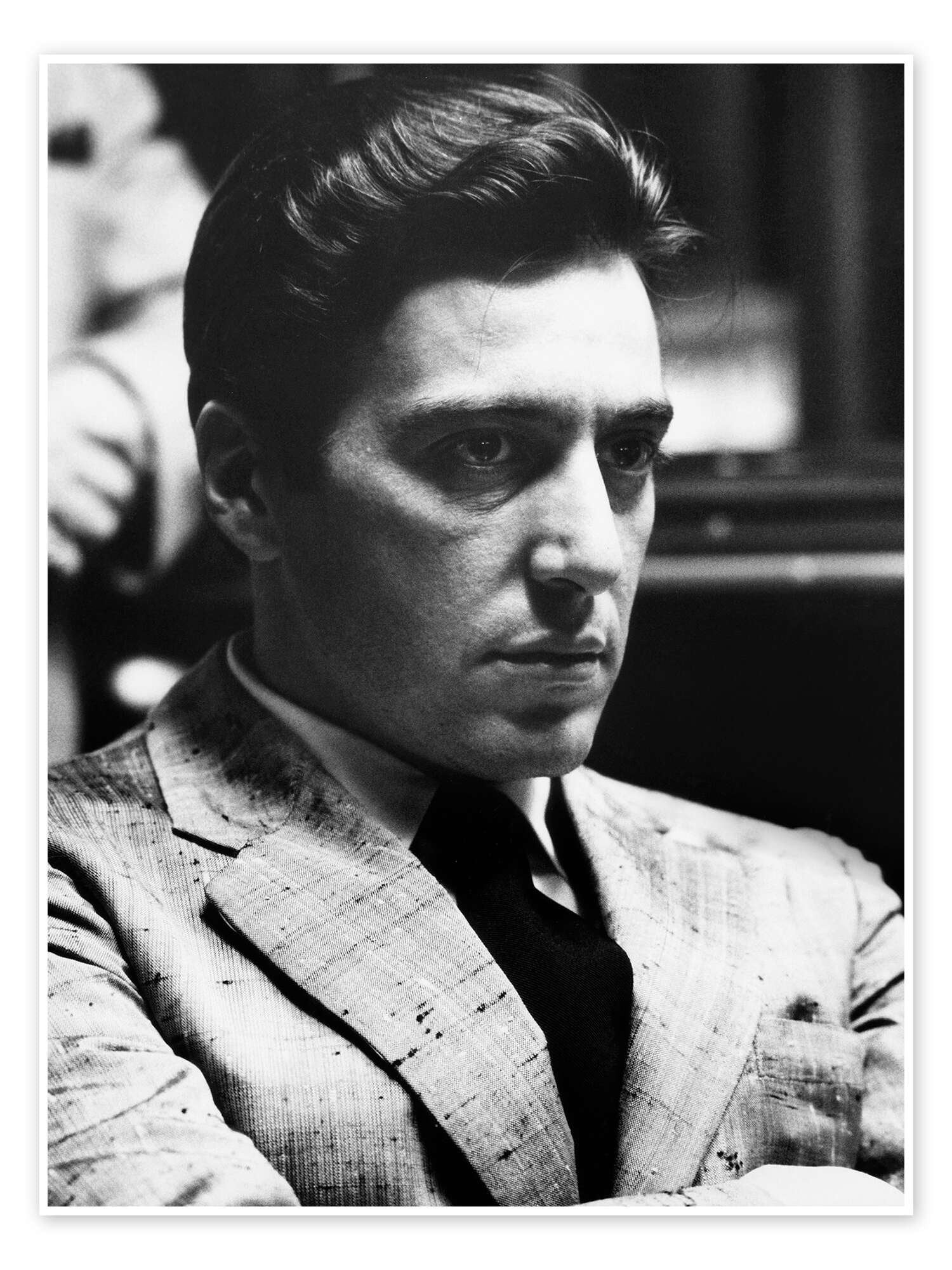 The Don's Gaze: An Iconic Vintage Godfather Movie Wall Art Print