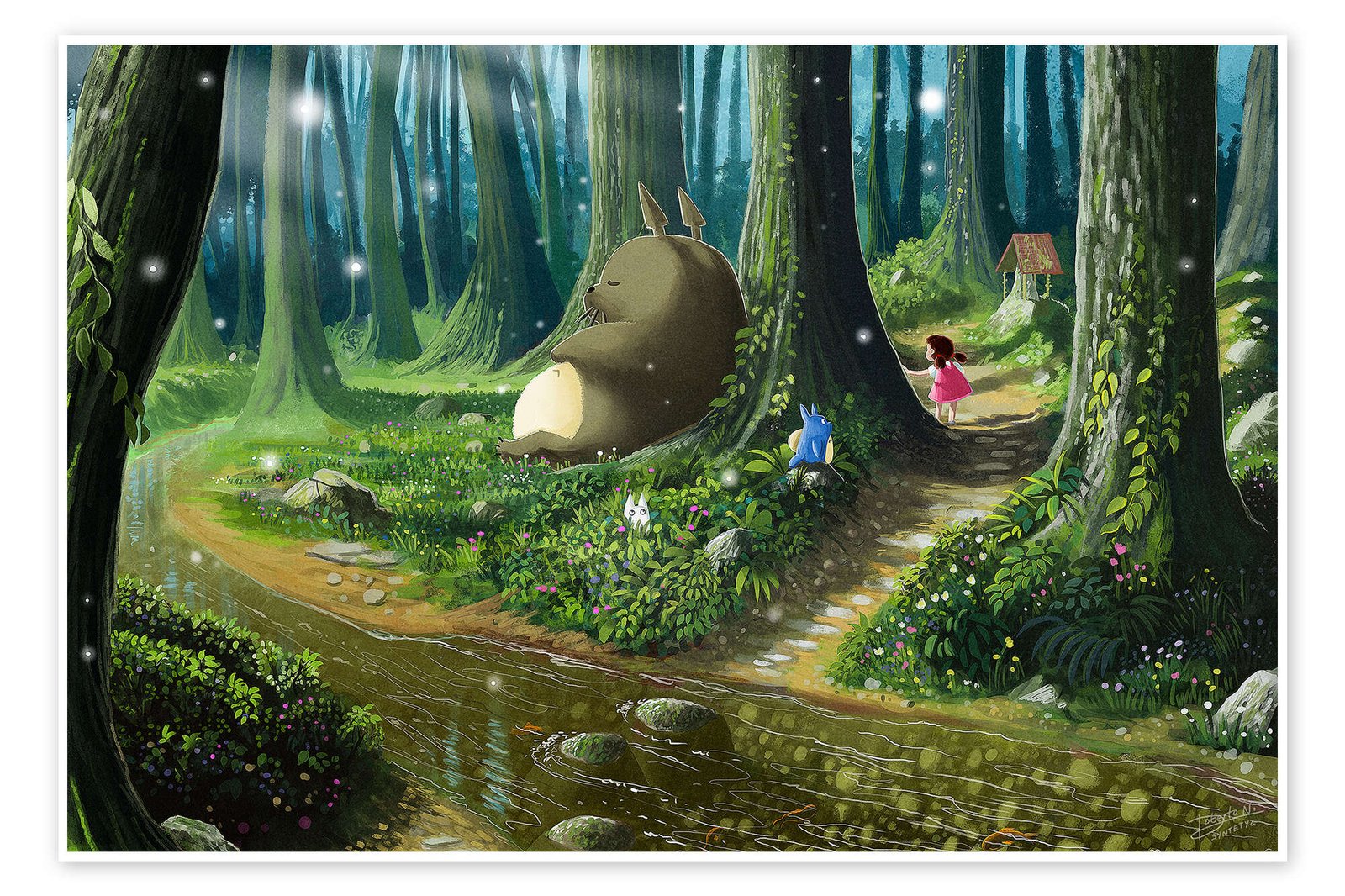 My Neighbor Totoro Art - Vintage Studio Ghibli Canvas