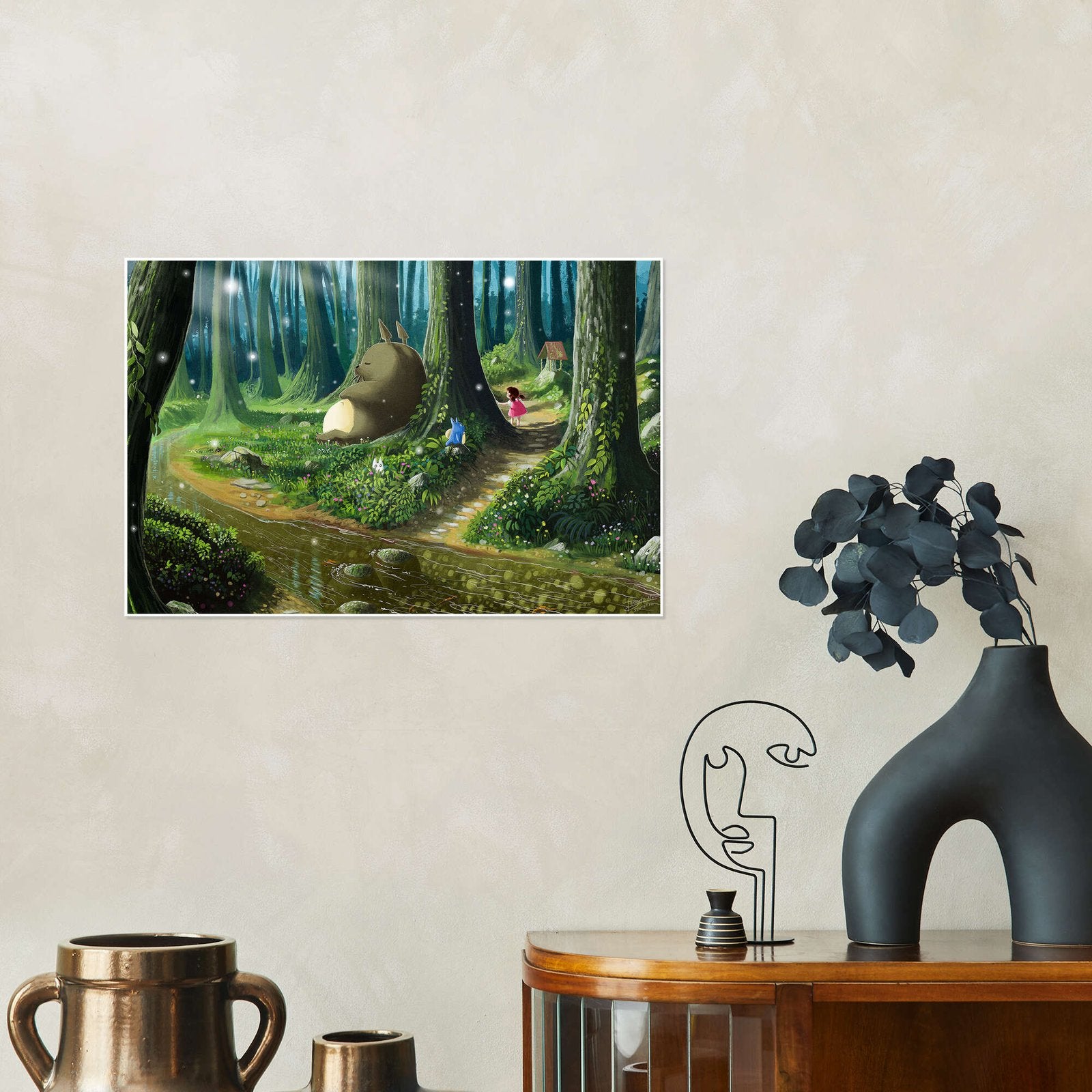 My Neighbor Totoro Art - Vintage Studio Ghibli Canvas
