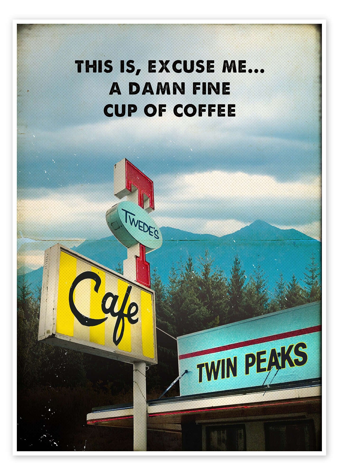 A Damn Fine Cup of Coffee: An Iconic Vintage Twin Peaks TV Show Poster
