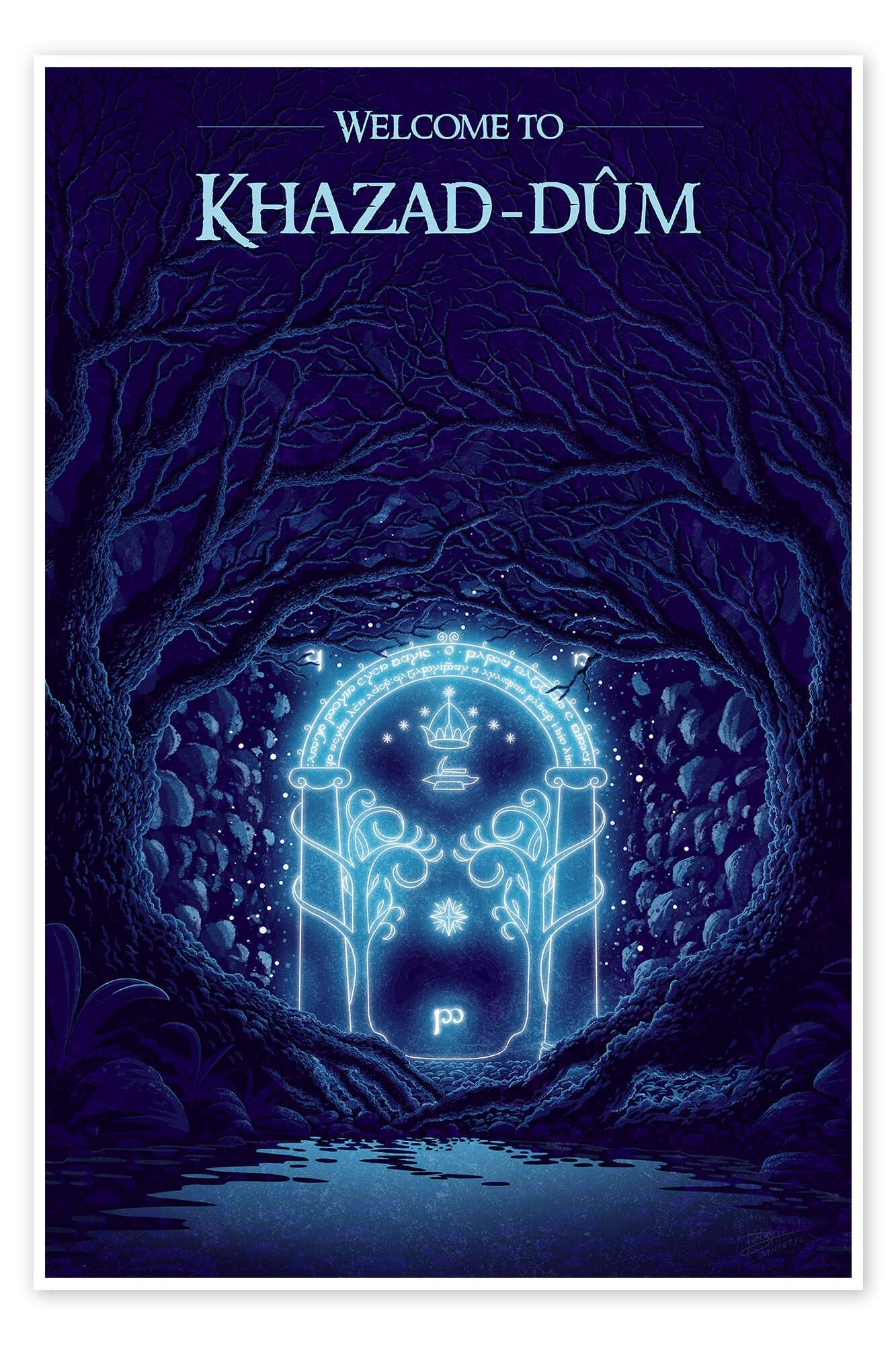 Lord of the Rings Art - Welcome to Khazad-dum Vintage Poster