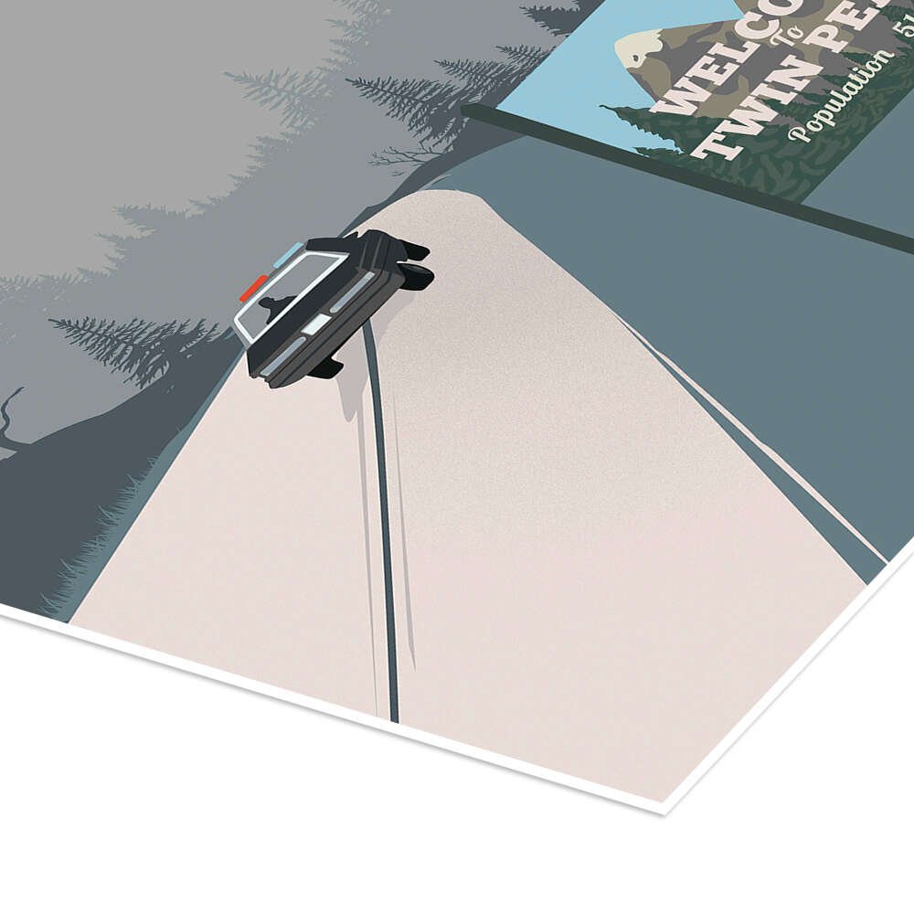 Twin Peaks Poster - Welcome to Twin Peaks Minimalist Art