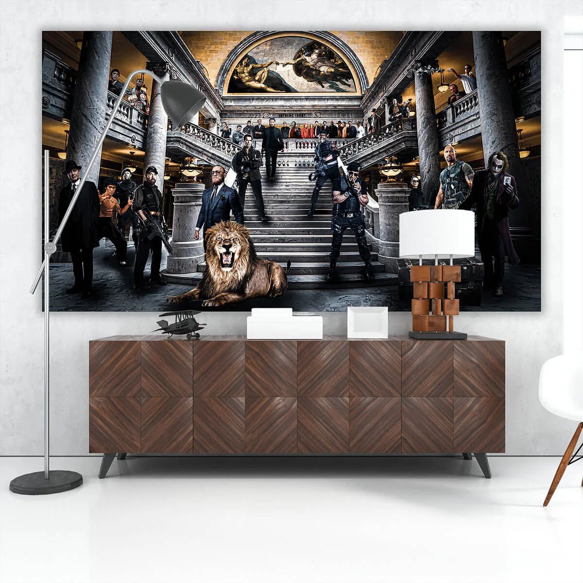 The Hall of Legends: An Epic Pop Art Movie Wall Art Collage