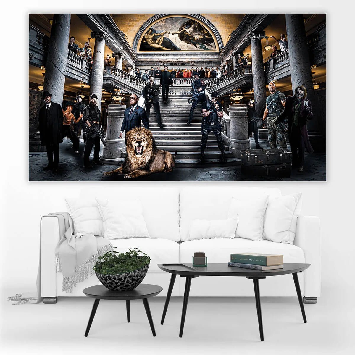 The Hall of Legends: An Epic Pop Art Movie Wall Art Collage