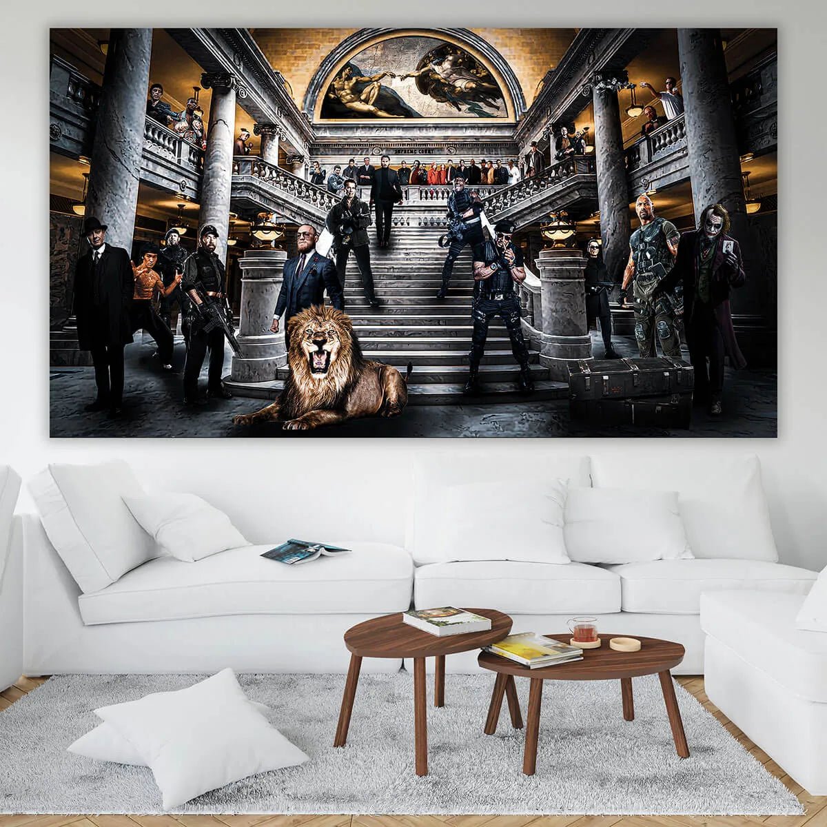The Hall of Legends: An Epic Pop Art Movie Wall Art Collage