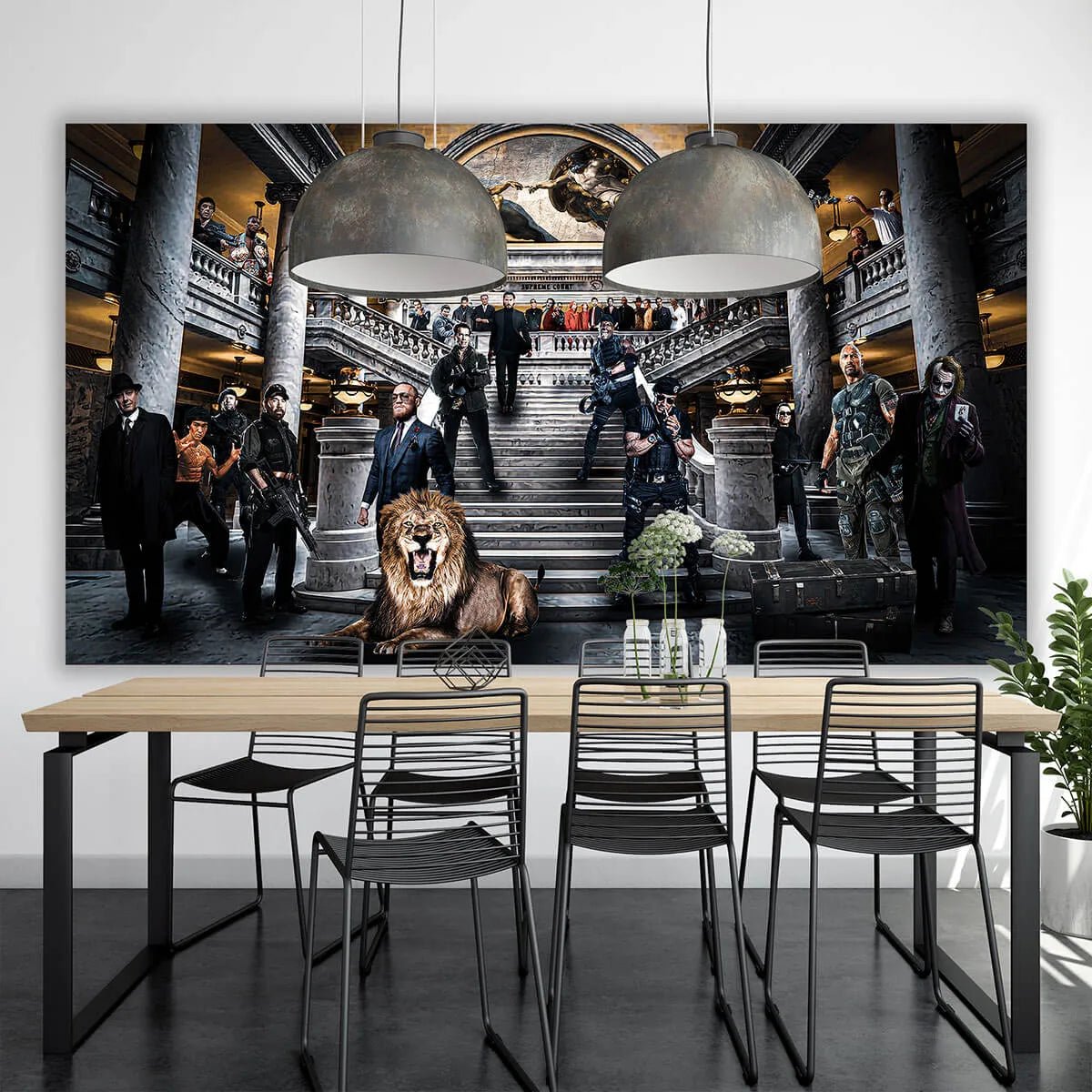 The Hall of Legends: An Epic Pop Art Movie Wall Art Collage