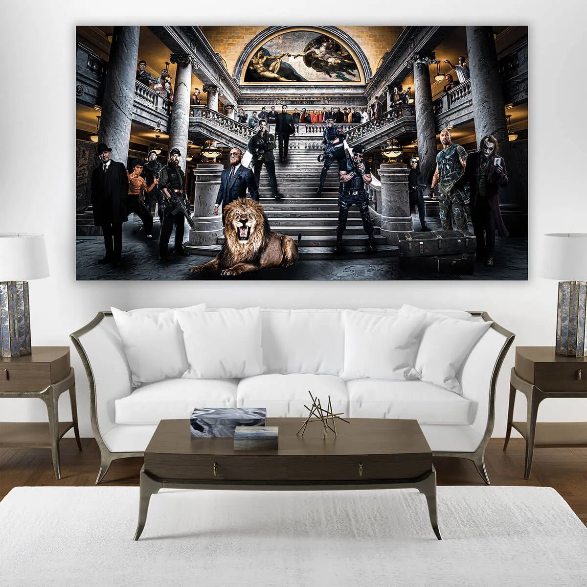 The Hall of Legends: An Epic Pop Art Movie Wall Art Collage