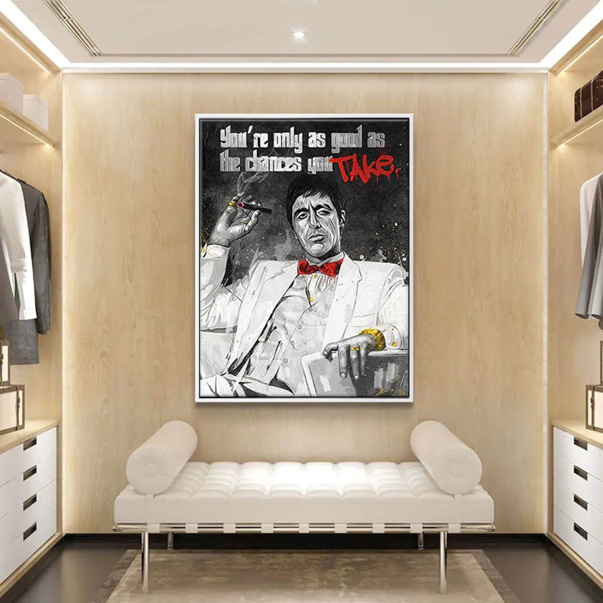 Take The Chance: A Bold Pop Art Scarface Movie Wall Art Print