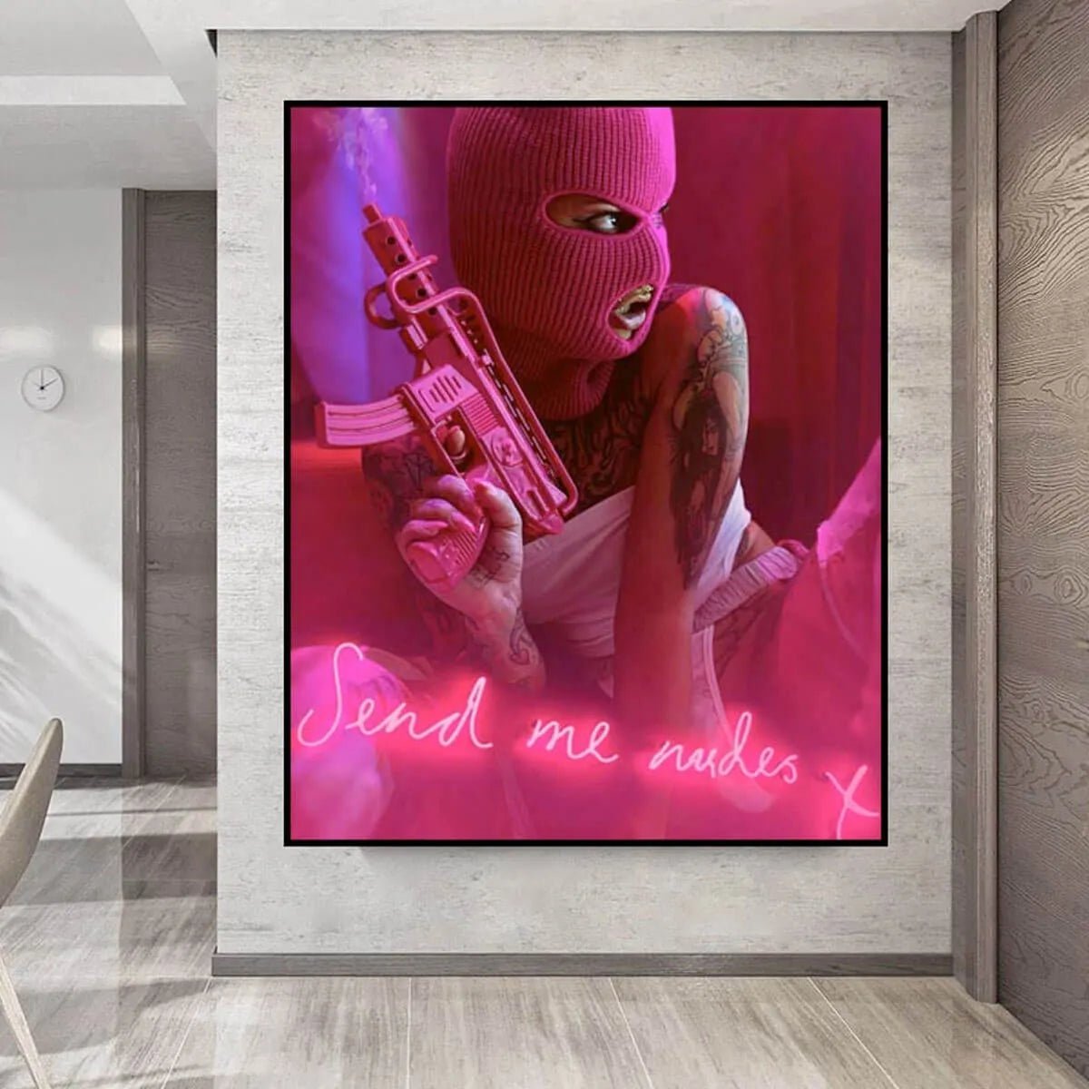 Pink Rebel: A Bold and Vibrant Pop Art Wall Art Statement Piece