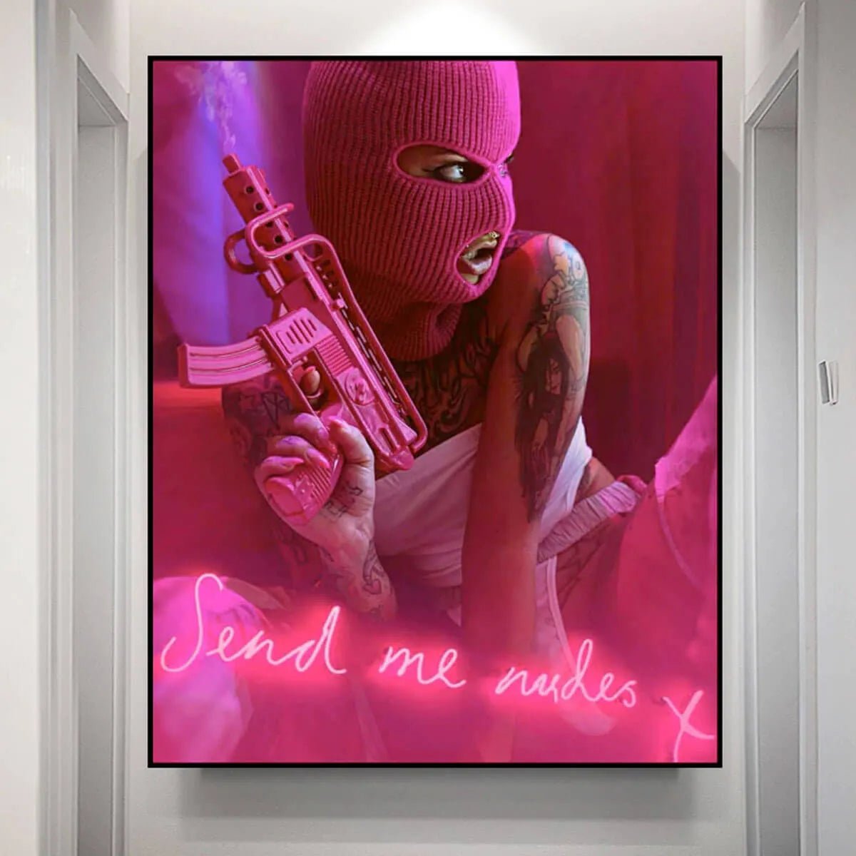 Pink Rebel: A Bold and Vibrant Pop Art Wall Art Statement Piece
