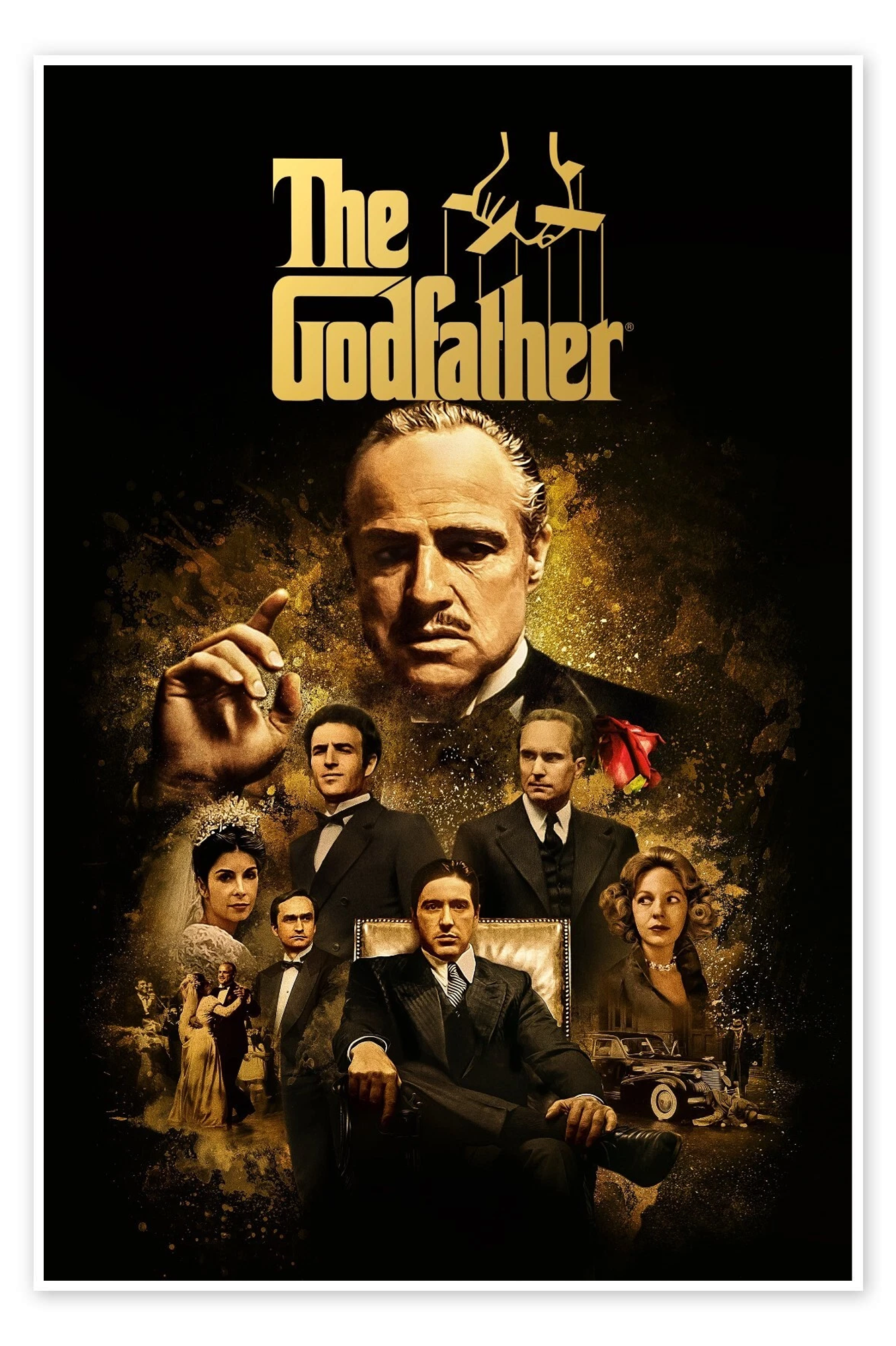 The Corleone Legacy: A Vintage Godfather Movie Wall Art for Fans