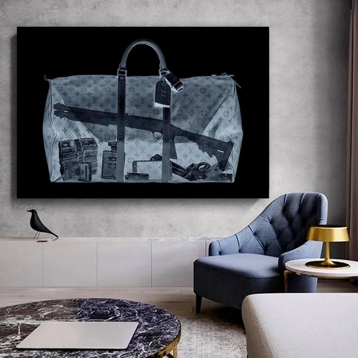The Getaway Bag: A Provocative Modern Pop Art Wall Art Print