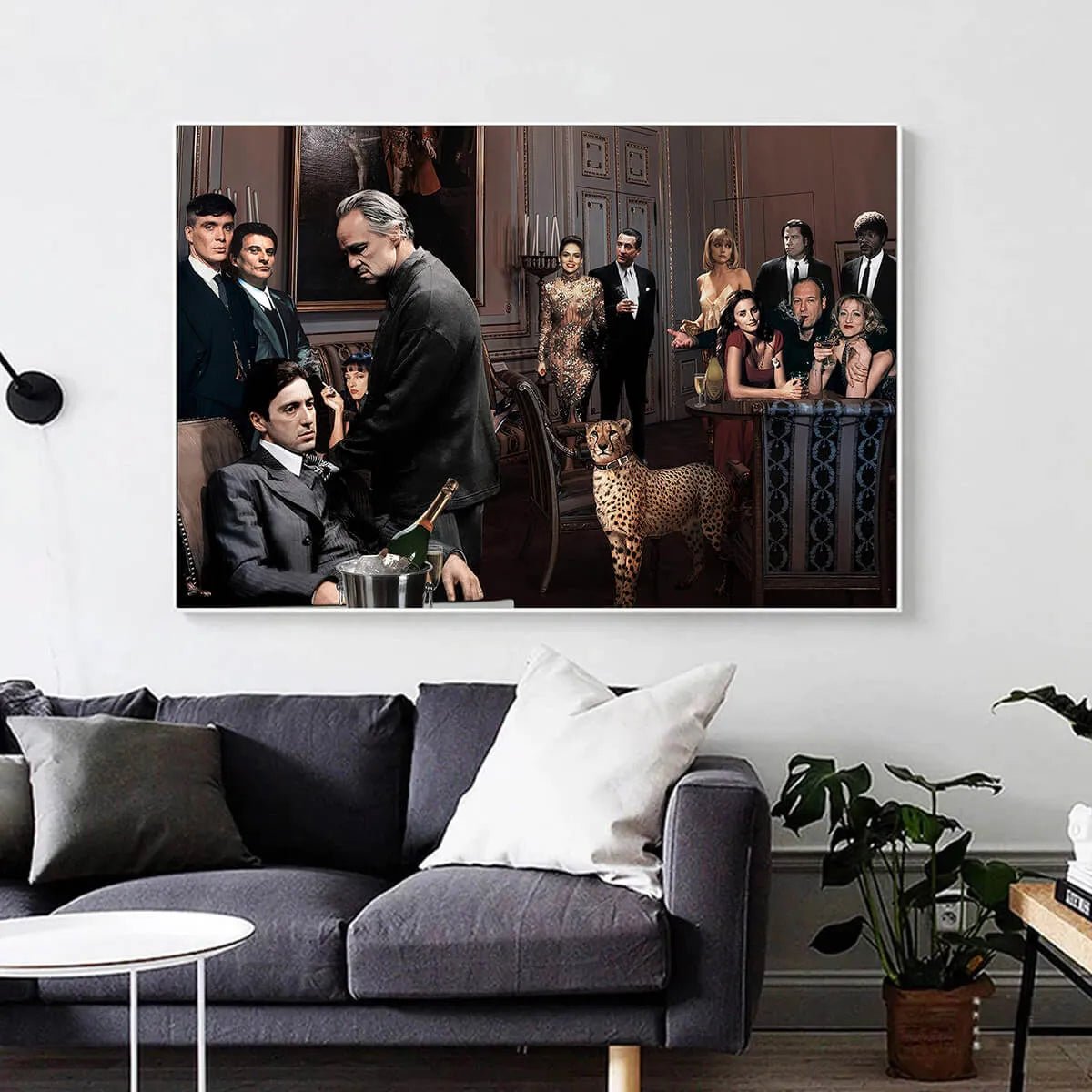 The Family Gathering: An Epic Gangster Movie Wall Art Collage