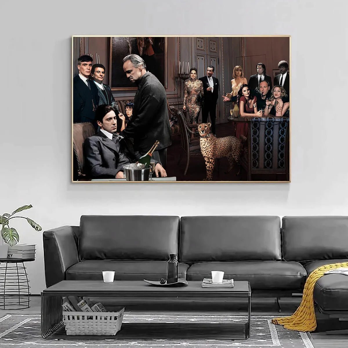 The Family Gathering: An Epic Gangster Movie Wall Art Collage
