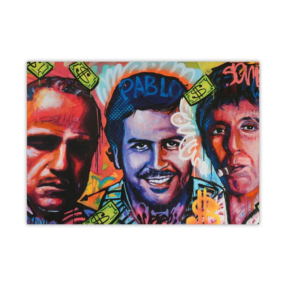 The Godfathers: An Explosive Street Art Movie Wall Art Print