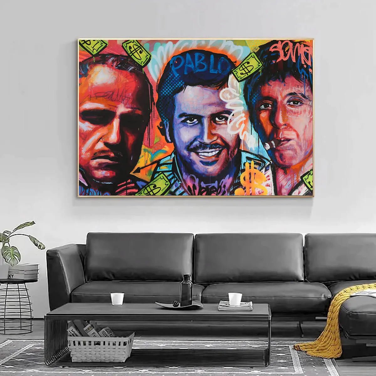 The Godfathers: An Explosive Street Art Movie Wall Art Print