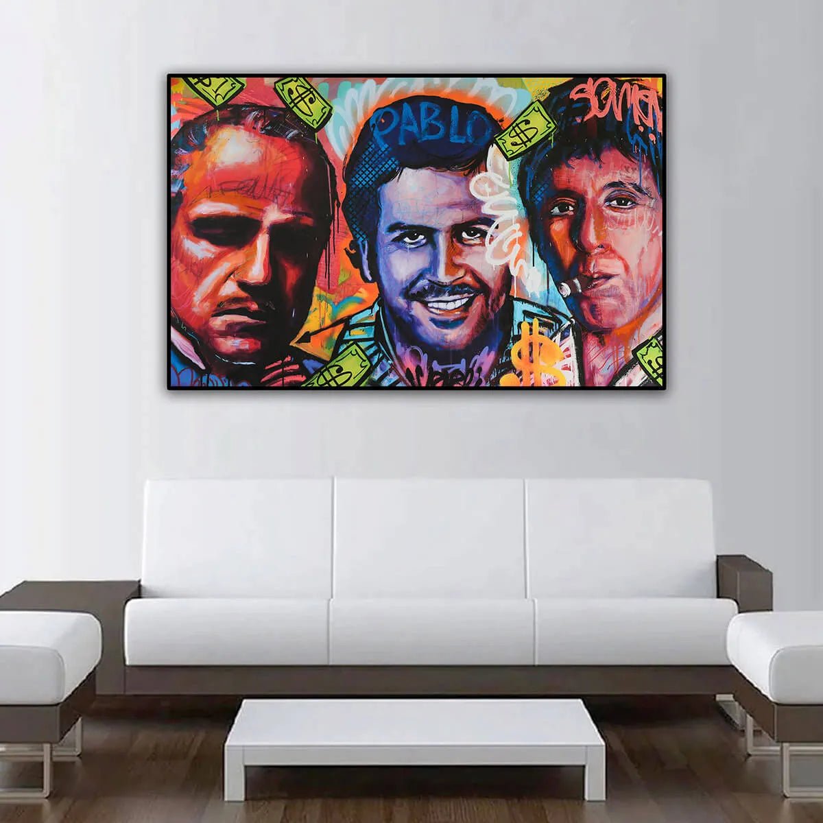 The Godfathers: An Explosive Street Art Movie Wall Art Print