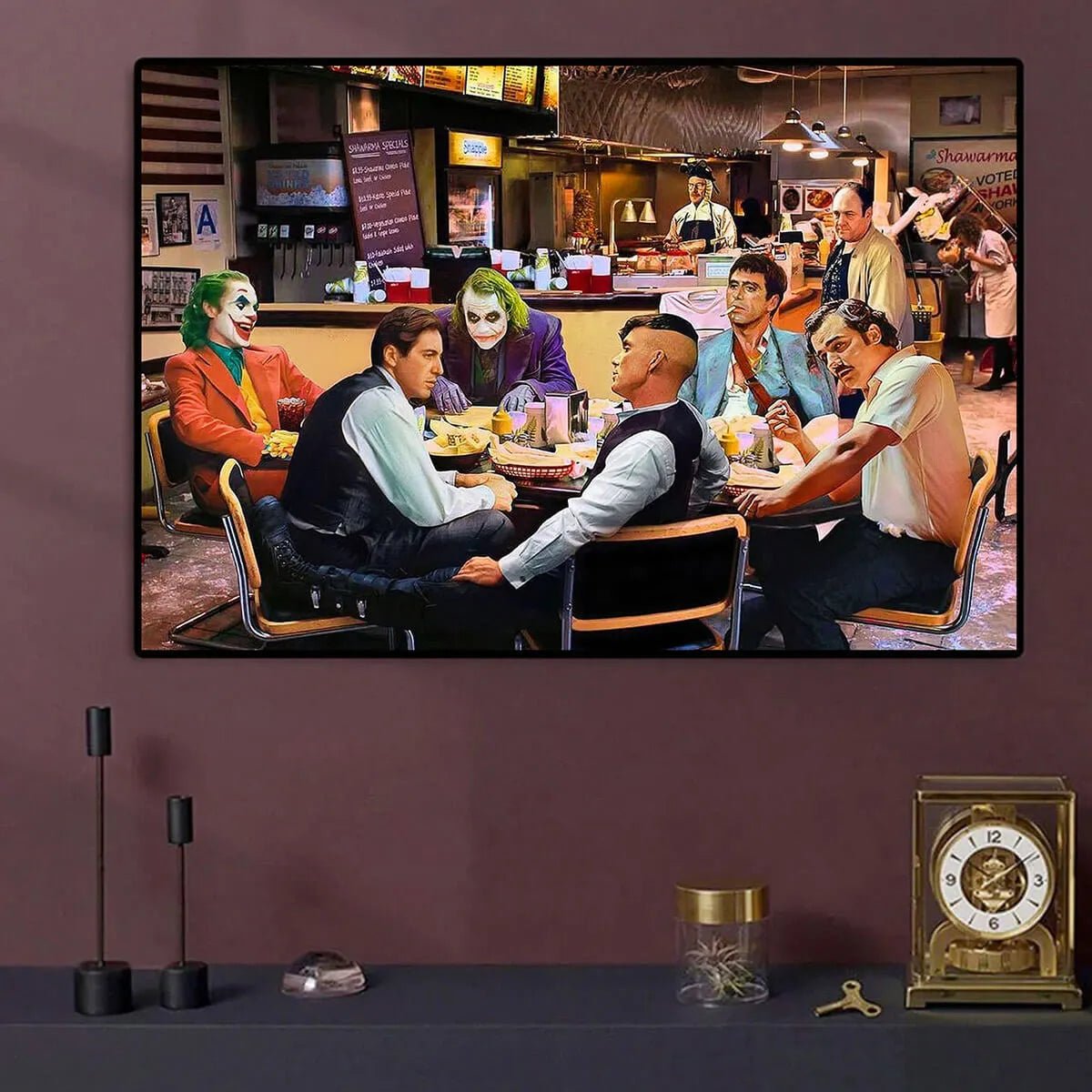 The Shawarma Summit: An Epic Pop Art Movie Wall Art Collage