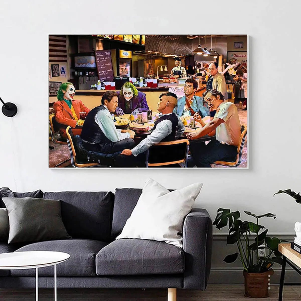 The Shawarma Summit: An Epic Pop Art Movie Wall Art Collage