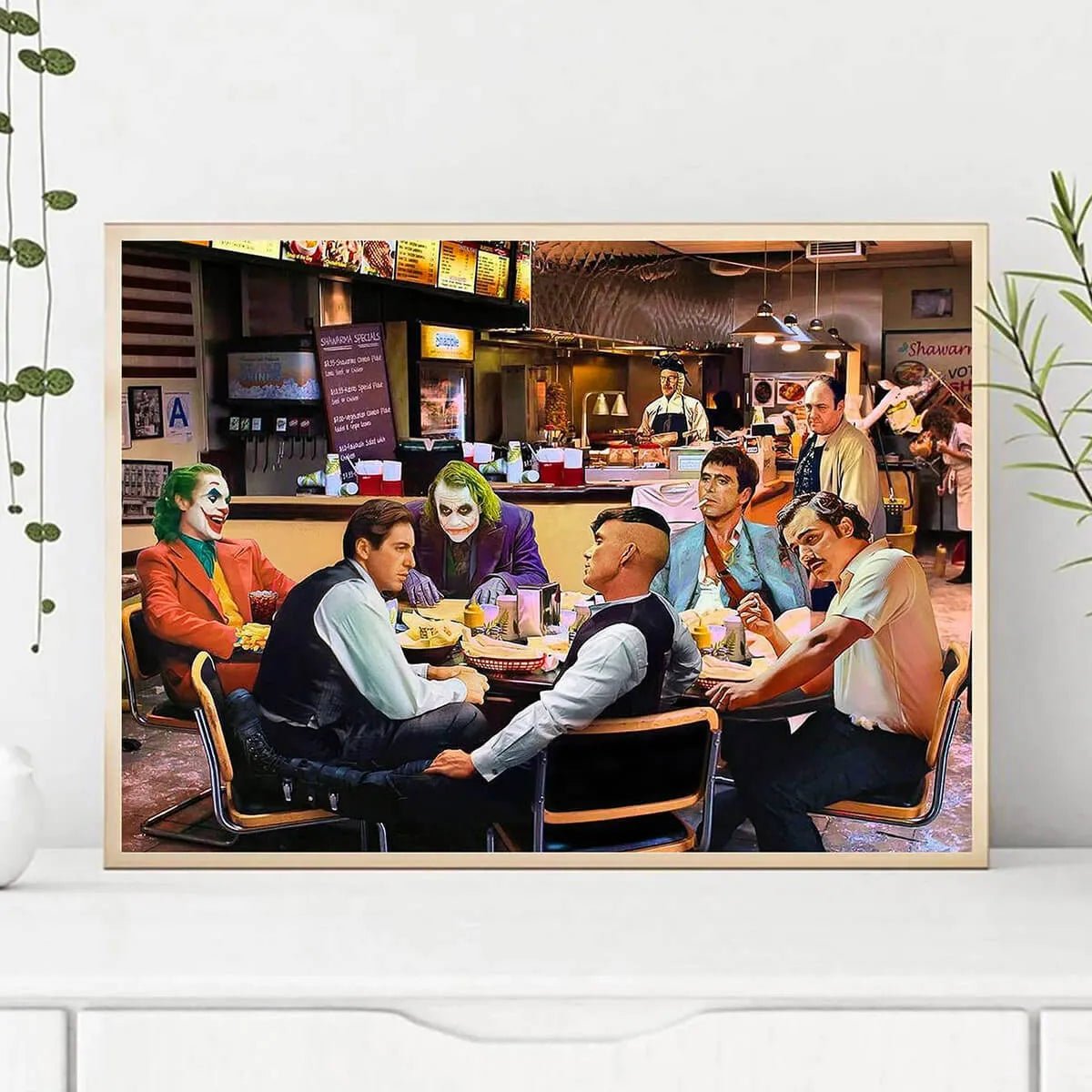 The Shawarma Summit: An Epic Pop Art Movie Wall Art Collage