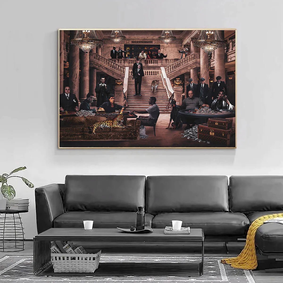 House of Hustlers: An Epic Gangster Pop Art Movie Wall Art Collage