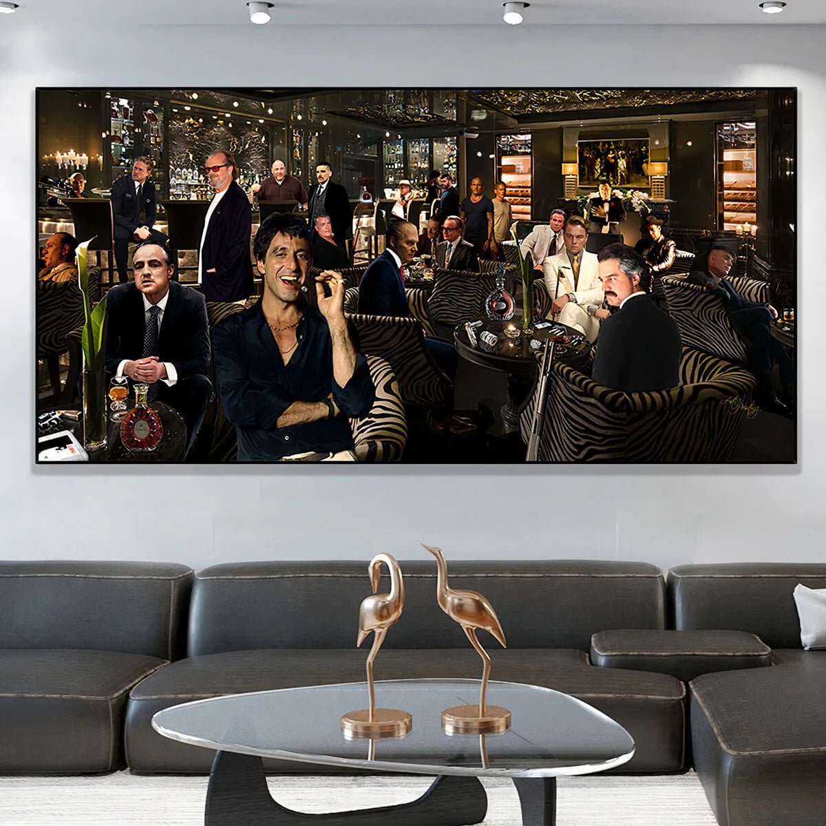 The Bosses' Lounge: An Epic Gangster Movie Pop Art Wall Art Collage