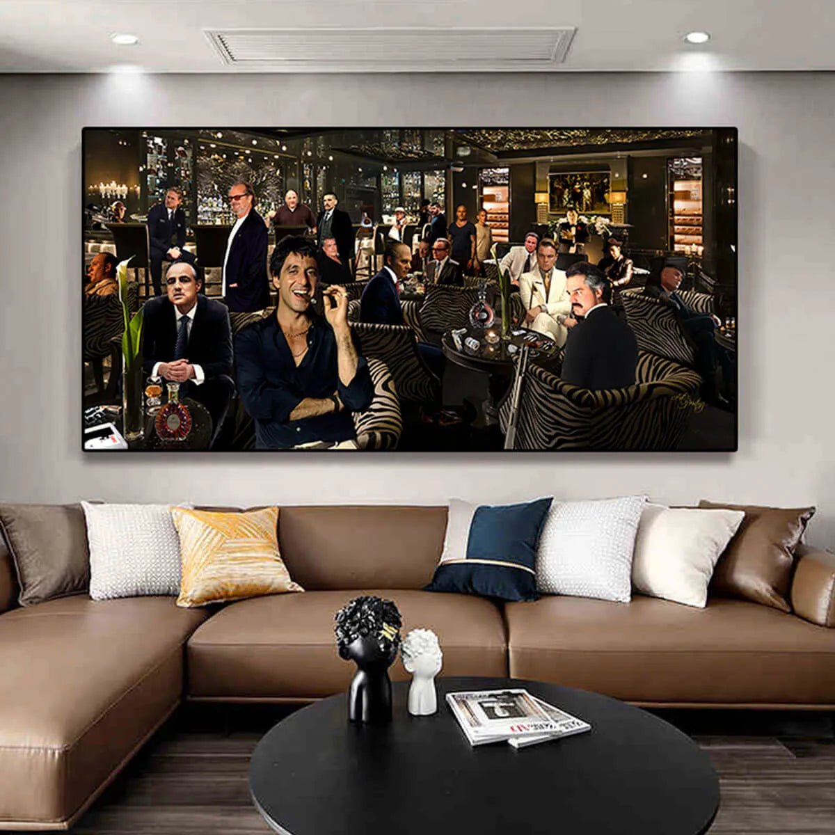 The Bosses' Lounge: An Epic Gangster Movie Pop Art Wall Art Collage