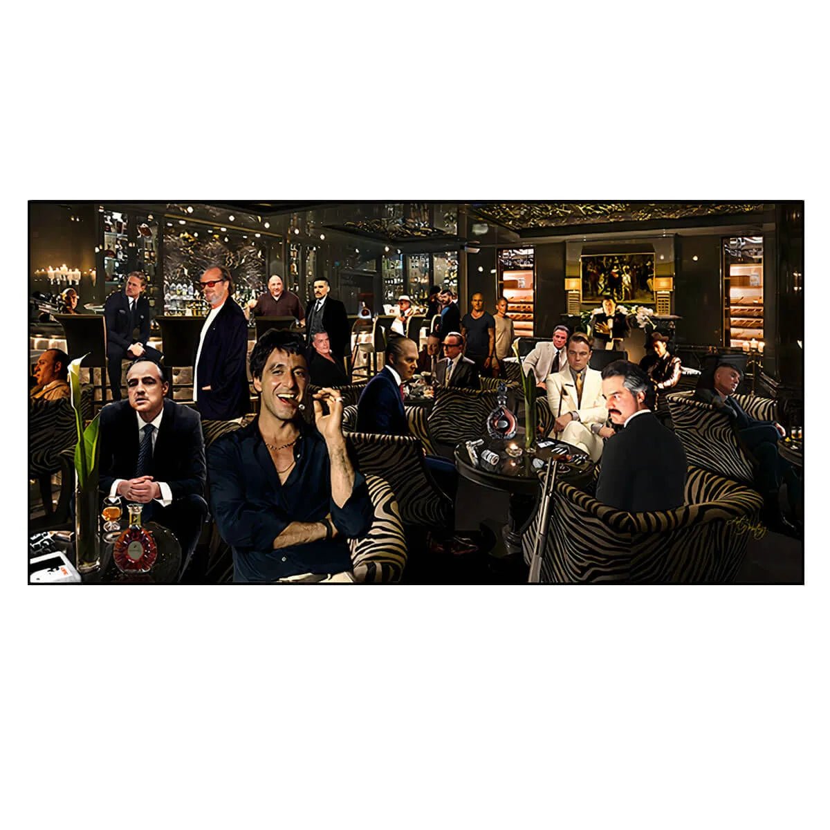 The Bosses' Lounge: An Epic Gangster Movie Pop Art Wall Art Collage