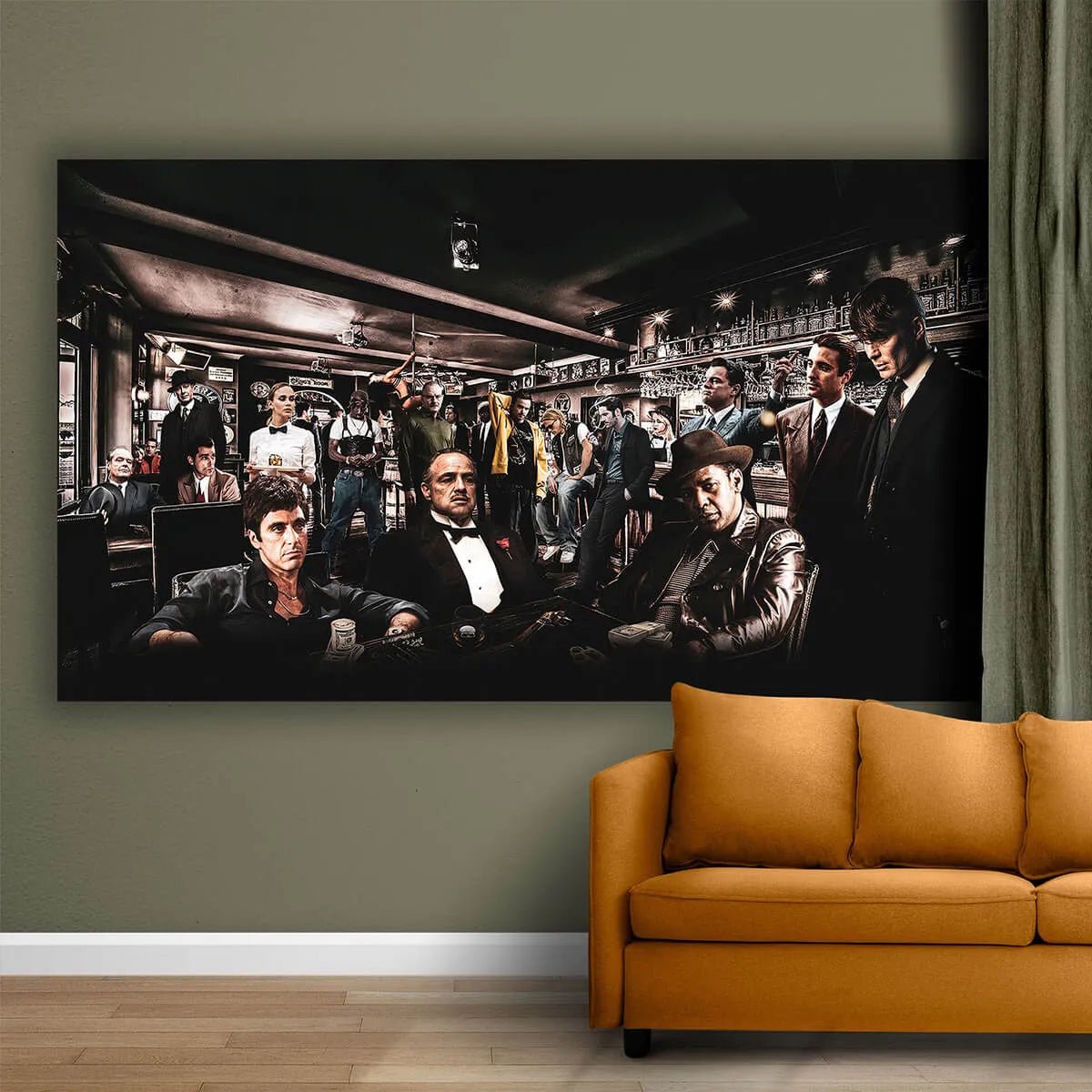 The Wiseguys' Bar: An Epic Gangster Movie Pop Art Wall Art Collage