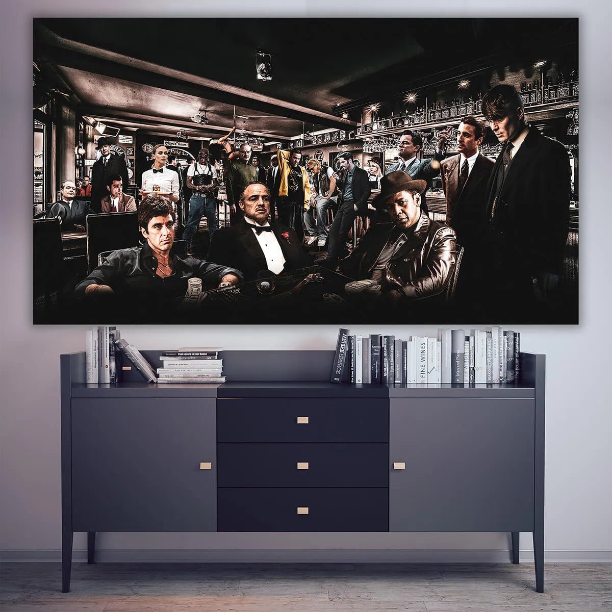 The Wiseguys' Bar: An Epic Gangster Movie Pop Art Wall Art Collage